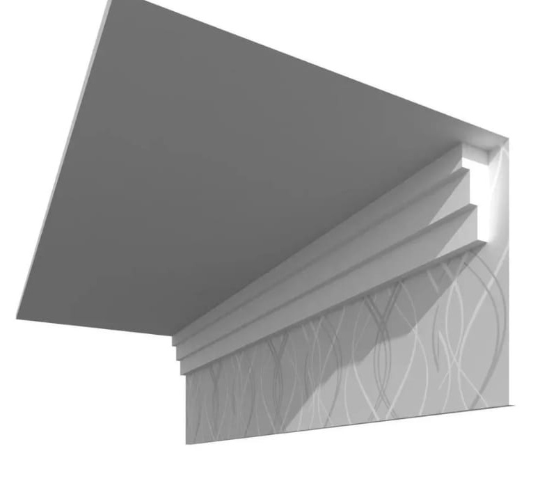Roda-teto e acabamento decorativo em gesso